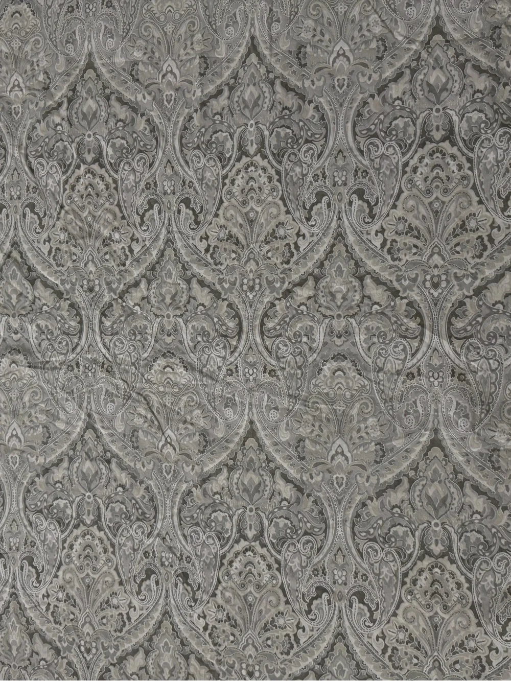 Pottery Barn Caesarea Duvet Cover King Size Euro Pillow Sham Paisley Grey Tan